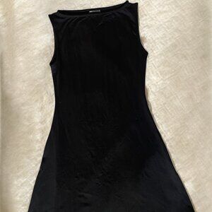 Slash Neck Mini dress in black | Size US 4-6